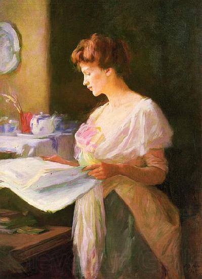 Ellen Day Hale Morning News Germany oil painting art